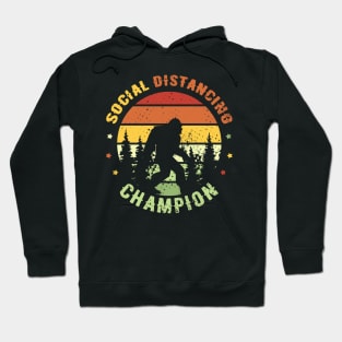 Social Distancing Champion Bigfoot Gift Hoodie